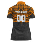 Personalized GWS Giants Women Polo Shirt Polynesian Tribal Pattern Heritage Football