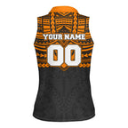Personalized GWS Giants Women Sleeveless Polo Shirt Polynesian Tribal Pattern Heritage Football