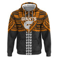Personalized GWS Giants Zip Hoodie Polynesian Tribal Pattern Heritage Football