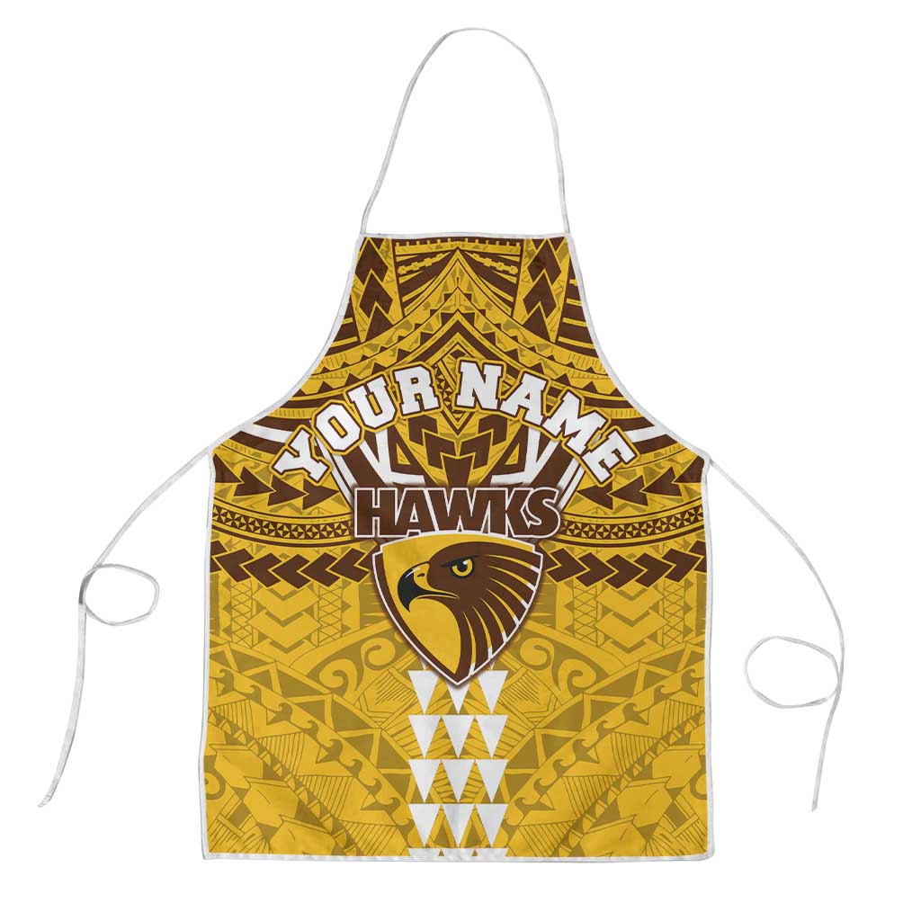 Personalized Hawthorn Hawks Apron Polynesian Tribal Pattern Heritage Football