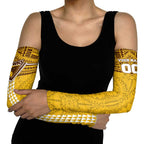 Personalized Hawthorn Hawks Arm Sleeves Polynesian Tribal Pattern Heritage Football