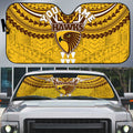 Personalized Hawthorn Hawks Auto Sun Shade Polynesian Tribal Pattern Heritage Football