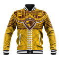 Personalized Hawthorn Hawks Baseball Jacket Polynesian Tribal Pattern Heritage Football