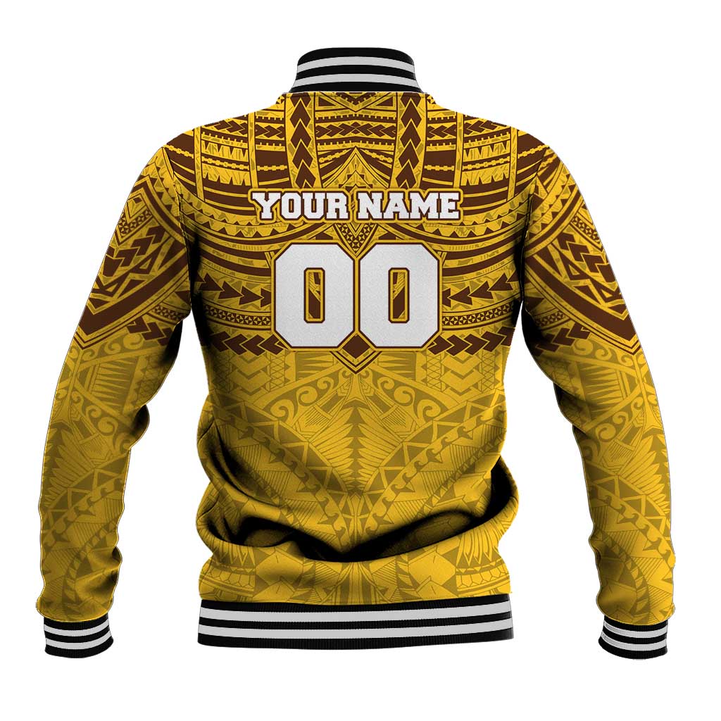 Personalized Hawthorn Hawks Baseball Jacket Polynesian Tribal Pattern Heritage Football