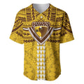Personalized Hawthorn Hawks Baseball Jersey Polynesian Tribal Pattern Heritage Football