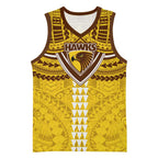 Personalized Hawthorn Hawks Basketball Jersey Polynesian Tribal Pattern Heritage Football