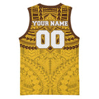 Personalized Hawthorn Hawks Basketball Jersey Polynesian Tribal Pattern Heritage Football