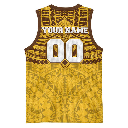 Personalized Hawthorn Hawks Basketball Jersey Polynesian Tribal Pattern Heritage Football