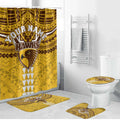 Personalized Hawthorn Hawks Bathroom Set Polynesian Tribal Pattern Heritage Football