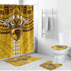 Personalized Hawthorn Hawks Bathroom Set Polynesian Tribal Pattern Heritage Football