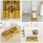 Personalized Hawthorn Hawks Bathroom Set Polynesian Tribal Pattern Heritage Football