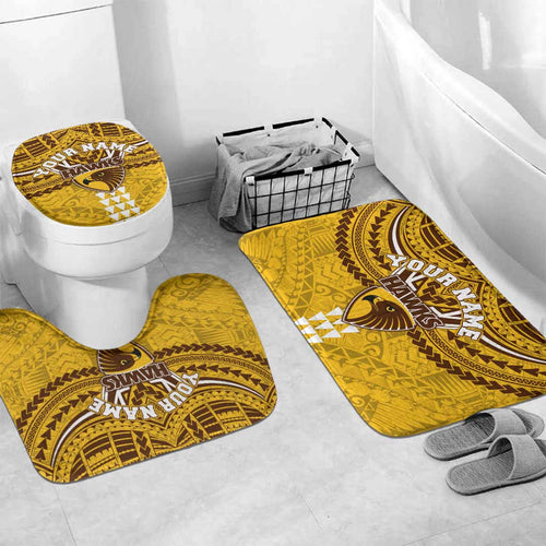 Personalized Hawthorn Hawks Bathroom Set Polynesian Tribal Pattern Heritage Football