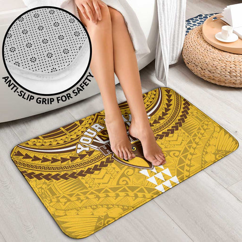 Personalized Hawthorn Hawks Bathroom Set Polynesian Tribal Pattern Heritage Football