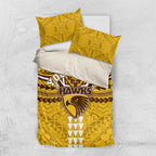 Personalized Hawthorn Hawks Bedding Set Polynesian Tribal Pattern Heritage Football