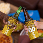 Personalized Hawthorn Hawks 4 in 1 Can Cooler Tumbler Polynesian Tribal Pattern Heritage Football