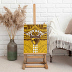 Personalized Hawthorn Hawks Canvas Wall Art Polynesian Tribal Pattern Heritage Football
