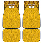 Personalized Hawthorn Hawks Car Mats Polynesian Tribal Pattern Heritage Football