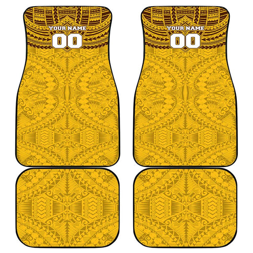 Personalized Hawthorn Hawks Car Mats Polynesian Tribal Pattern Heritage Football