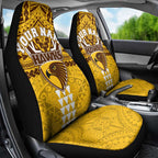 Personalized Hawthorn Hawks Car Seat Cover Polynesian Tribal Pattern Heritage Football