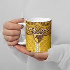 Personalized Hawthorn Hawks Ceramic Mug Polynesian Tribal Pattern Heritage Football