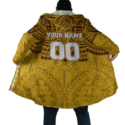 Personalized Hawthorn Hawks Cloak Polynesian Tribal Pattern Heritage Football
