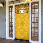 Personalized Hawthorn Hawks Door Cover Polynesian Tribal Pattern Heritage Football