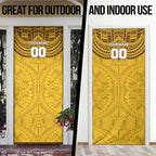 Personalized Hawthorn Hawks Door Cover Polynesian Tribal Pattern Heritage Football