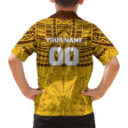 Personalized Hawthorn Hawks Family Matching Summer Maxi Dress and Hawaiian Shirt Polynesian Tribal Pattern Heritage Football