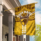 Personalized Hawthorn Hawks Garden Flag Polynesian Tribal Pattern Heritage Football