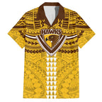 Personalized Hawthorn Hawks Hawaiian Shirt Polynesian Tribal Pattern Heritage Football