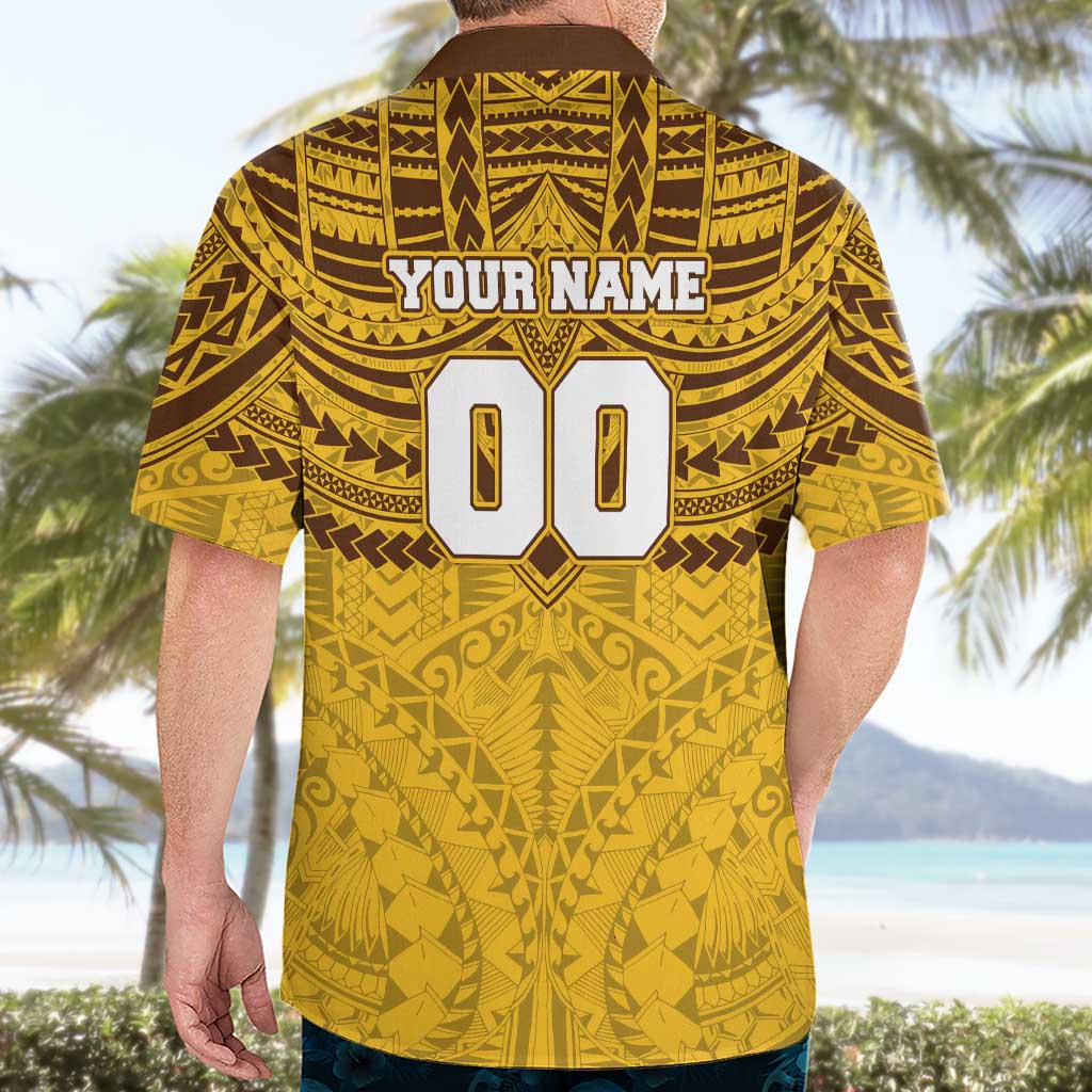 Personalized Hawthorn Hawks Hawaiian Shirt Polynesian Tribal Pattern Heritage Football