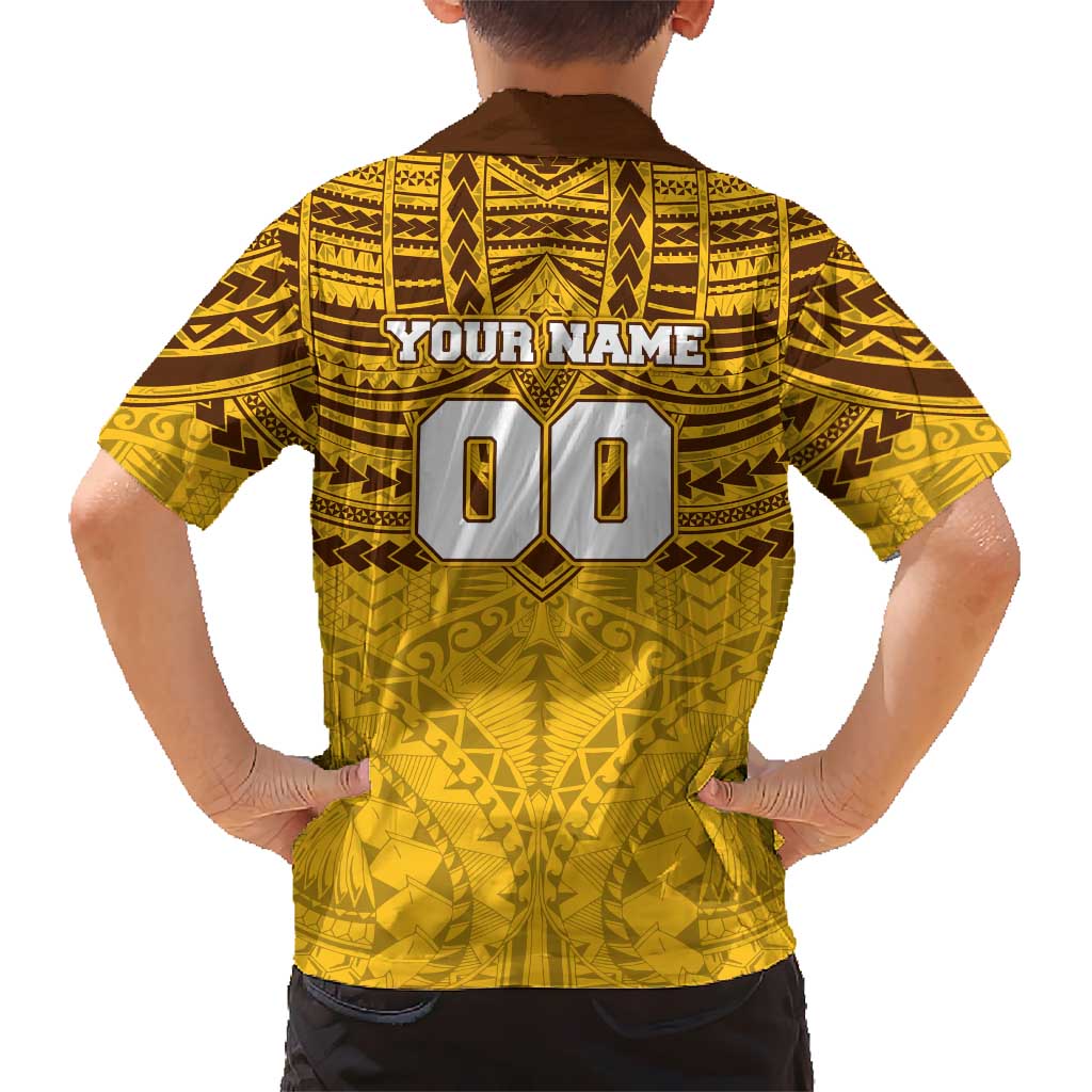 Personalized Hawthorn Hawks Hawaiian Shirt Polynesian Tribal Pattern Heritage Football