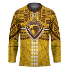 Personalized Hawthorn Hawks Hockey Jersey Polynesian Tribal Pattern Heritage Football