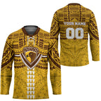 Personalized Hawthorn Hawks Hockey Jersey Polynesian Tribal Pattern Heritage Football