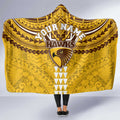 Personalized Hawthorn Hawks Hooded Blanket Polynesian Tribal Pattern Heritage Football