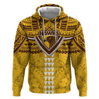 Personalized Hawthorn Hawks Hoodie Polynesian Tribal Pattern Heritage Football