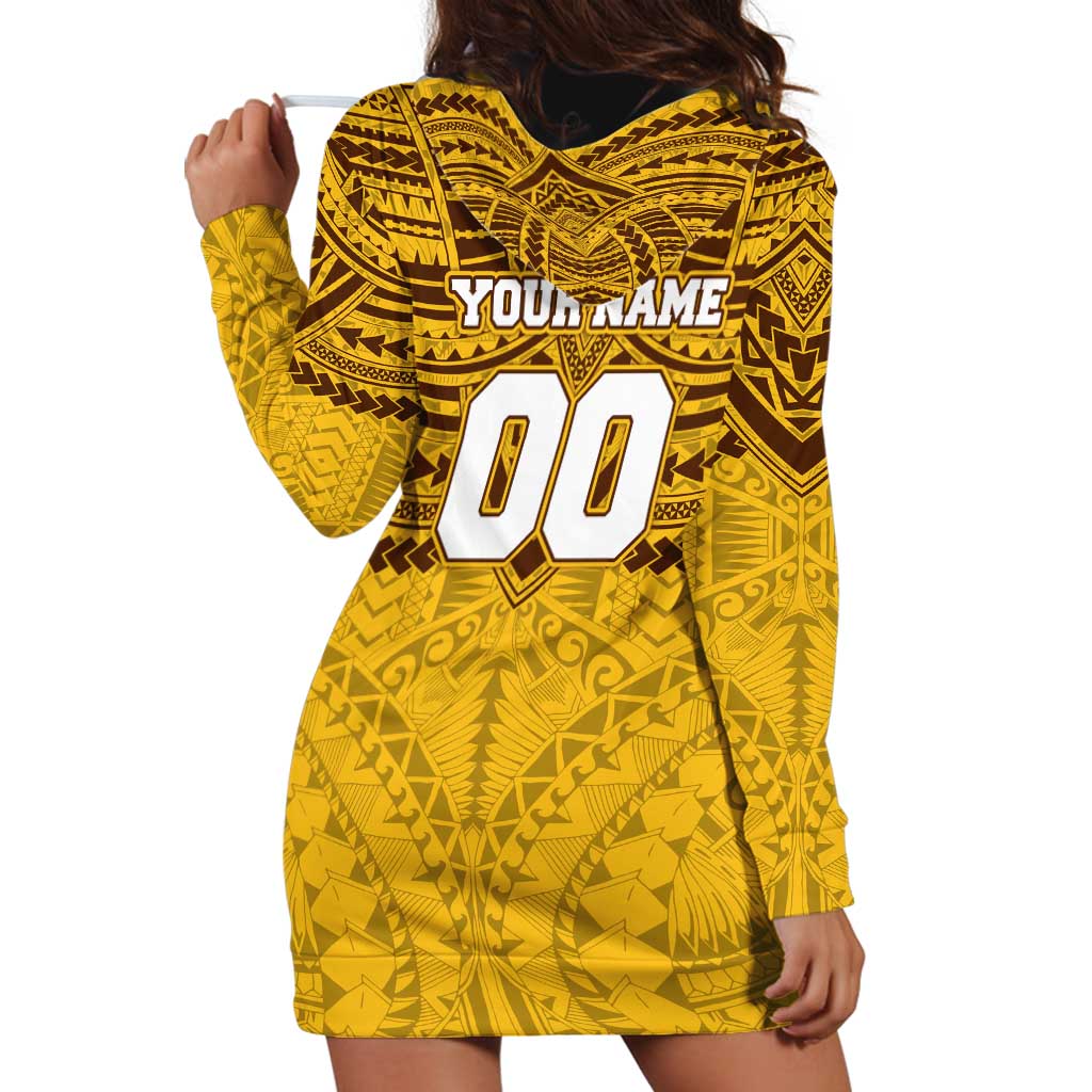 Personalized Hawthorn Hawks Hoodie Dress Polynesian Tribal Pattern Heritage Football
