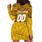 Personalized Hawthorn Hawks Hoodie Dress Polynesian Tribal Pattern Heritage Football