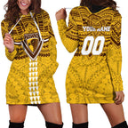 Personalized Hawthorn Hawks Hoodie Dress Polynesian Tribal Pattern Heritage Football