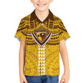 Personalized Hawthorn Hawks Kid Hawaiian Shirt Polynesian Tribal Pattern Heritage Football