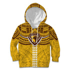 Personalized Hawthorn Hawks Kid Hoodie Polynesian Tribal Pattern Heritage Football