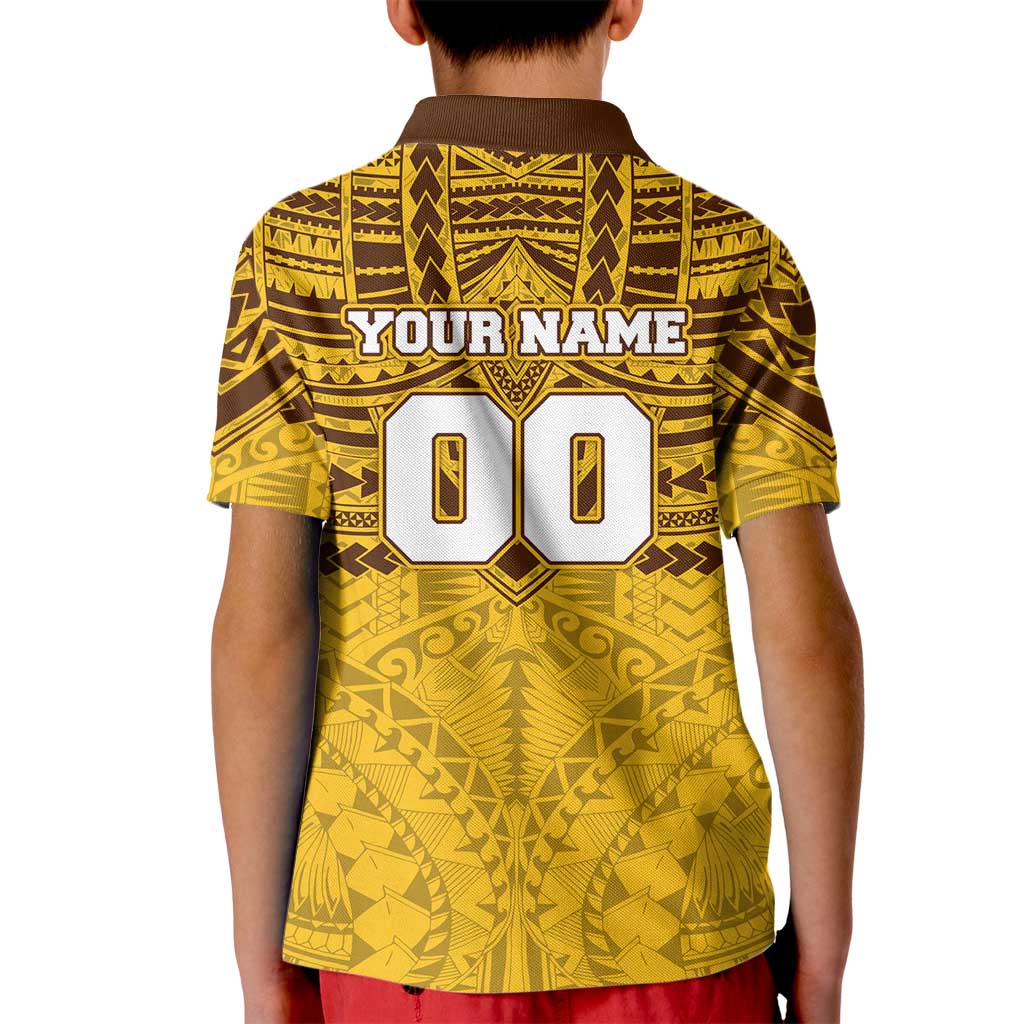 Personalized Hawthorn Hawks Kid Polo Shirt Polynesian Tribal Pattern Heritage Football