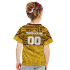 Personalized Hawthorn Hawks Kid T Shirt Polynesian Tribal Pattern Heritage Football