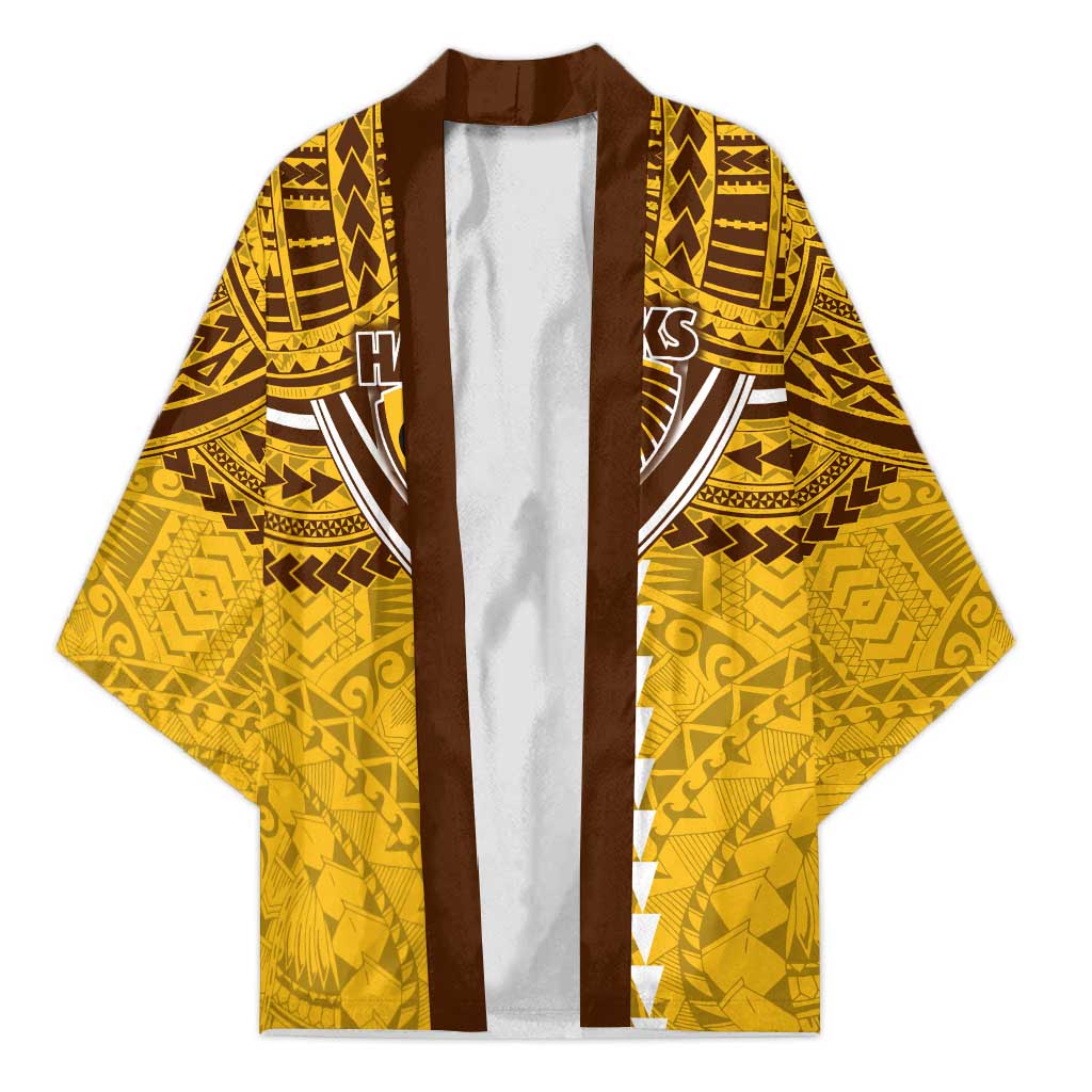 Personalized Hawthorn Hawks Kimono Polynesian Tribal Pattern Heritage Football