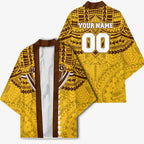 Personalized Hawthorn Hawks Kimono Polynesian Tribal Pattern Heritage Football