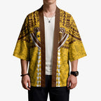 Personalized Hawthorn Hawks Kimono Polynesian Tribal Pattern Heritage Football