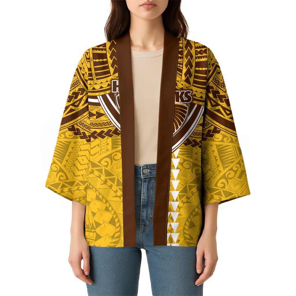 Personalized Hawthorn Hawks Kimono Polynesian Tribal Pattern Heritage Football