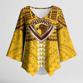 Personalized Hawthorn Hawks Kimono Sleeve Blouse Polynesian Tribal Pattern Heritage Football