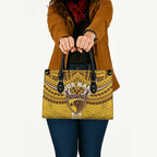 Personalized Hawthorn Hawks Leather Bag Polynesian Tribal Pattern Heritage Football
