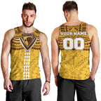 Personalized Hawthorn Hawks Men Tank Top Polynesian Tribal Pattern Heritage Football
